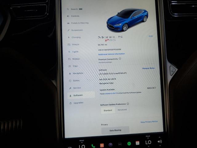 Photo 9 from auction – 2013 TESLA MODEL S with VIN 5YJSA1DP2DFP09068