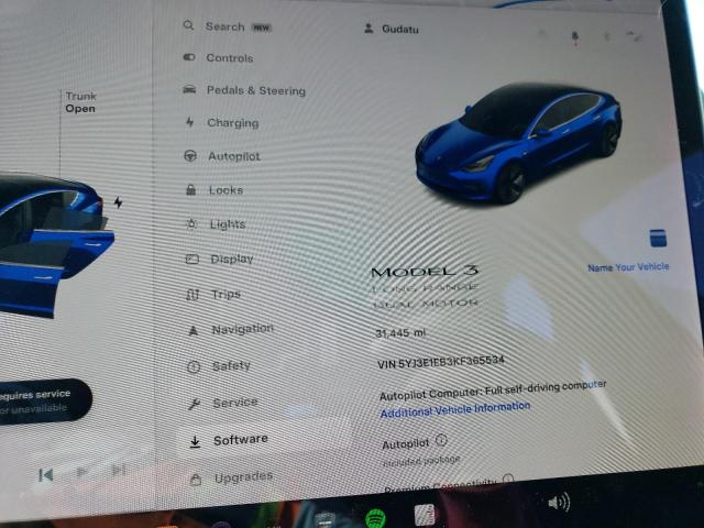 Photo 9 from auction – 2019 TESLA MODEL 3 with VIN 5YJ3E1EB3KF365534