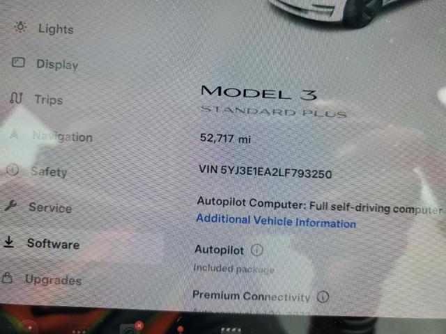 Photo 9 from auction – 2020 TESLA MODEL 3 with VIN 5YJ3E1EA2LF793250