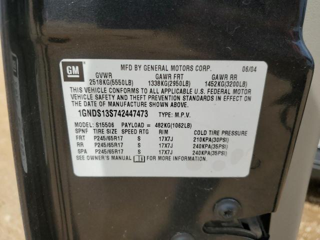 Photo 14 from auction – 2004 CHEVROLET TRAILBLAZE with VIN 1GNDS13S742447473