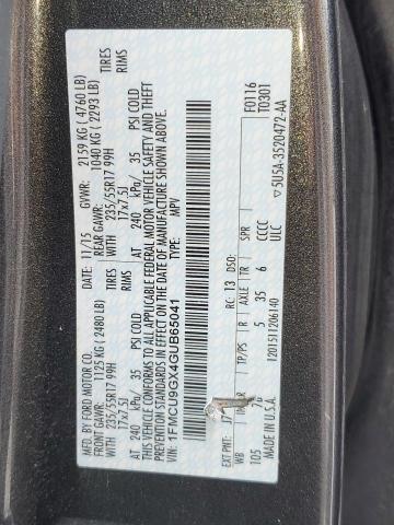 Photo 14 from auction – 2016 FORD ESCAPE SE with VIN 1FMCU9GX4GUB65041