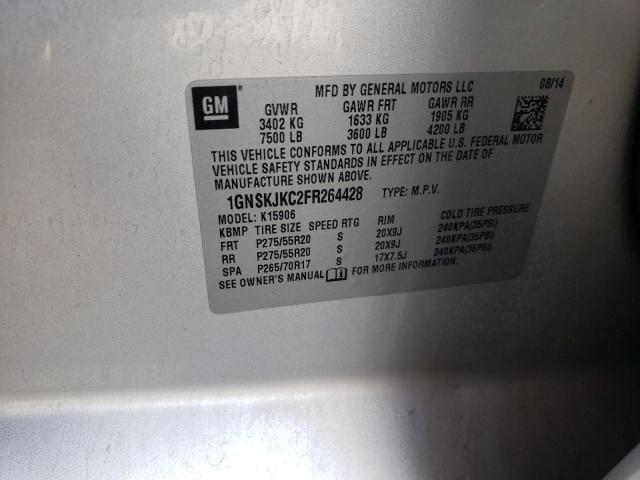 Photo 14 from auction – 2015 CHEVROLET SUBURBAN K with VIN 1GNSKJKC2FR264428