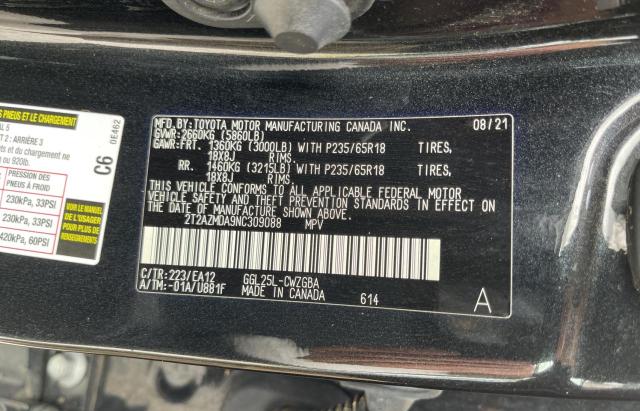 Photo 10 from auction – 2022 LEXUS RX 350 BAS with VIN 2T2AZMDA9NC309088