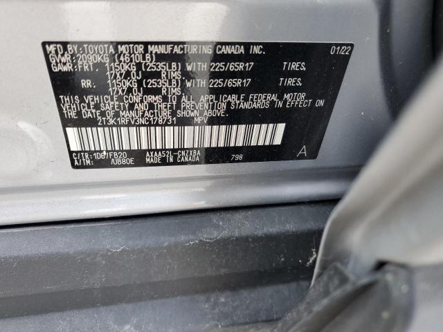 Photo 14 from auction – 2022 TOYOTA RAV4 LE with VIN 2T3K1RFV3NC178731
