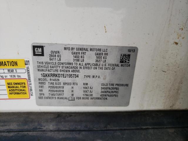 Photo 14 from auction – 2014 GMC ACADIA SLT with VIN 1GKKRRKD7EJ195734