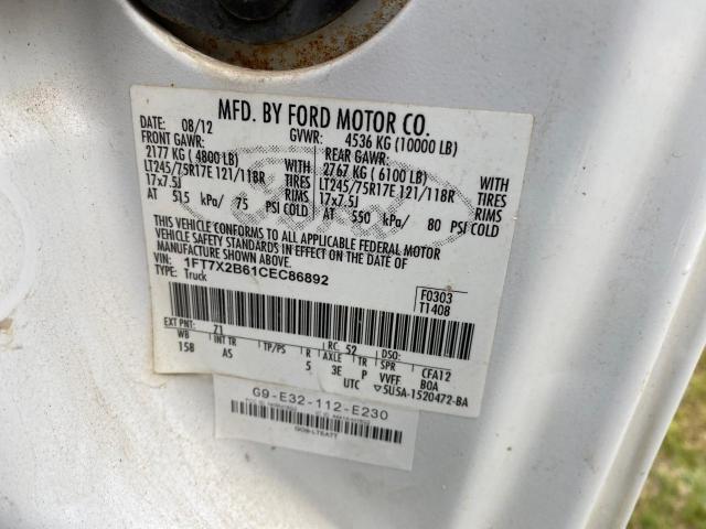 Photo 10 from auction – 2012 FORD F250 SUPER with VIN 1FT7X2B61CEC86892