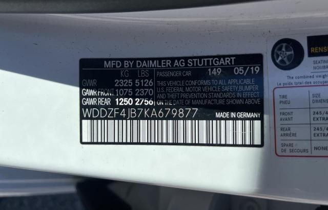 Photo 10 from auction – 2019 MERCEDES-BENZ E 300 with VIN WDDZF4JB7KA679877