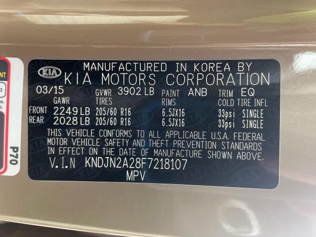 Photo 10 from auction – 2015 KIA SOUL with VIN KNDJN2A28F7218107