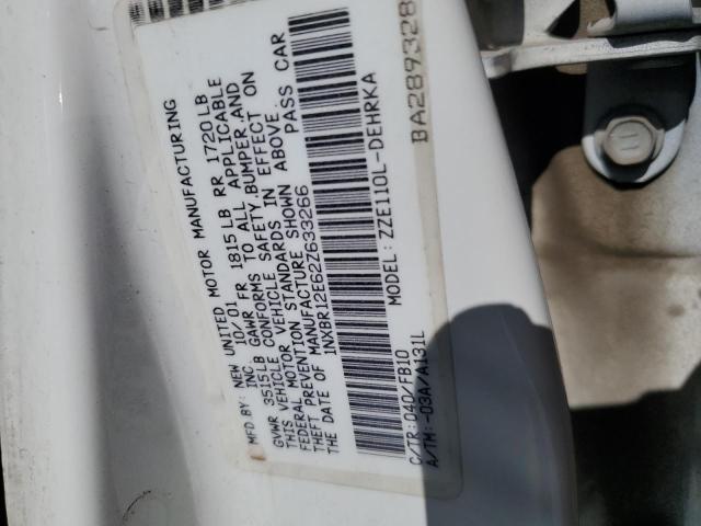 Photo 14 from auction – 2002 TOYOTA COROLLA CE with VIN 1NXBR12E62Z633266