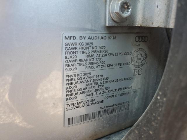 Photo 14 from auction – 2018 AUDI Q7 PRESTIG with VIN WA1VAAF73JD031065