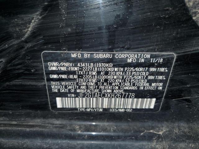 Photo 14 from auction – 2019 SUBARU CROSSTREK with VIN JF2GTAECXKH267778