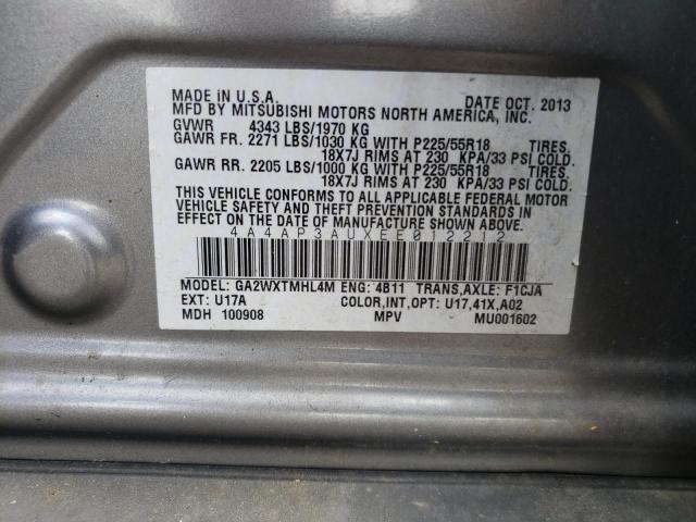 Photo 14 from auction – 2014 MITSUBISHI OUTLANDER with VIN 4A4AP3AUXEE012212