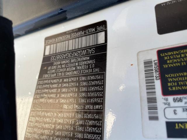Photo 10 from auction – 2016 LAND ROVER RANGE ROVE with VIN SALWG2KF3GA558738