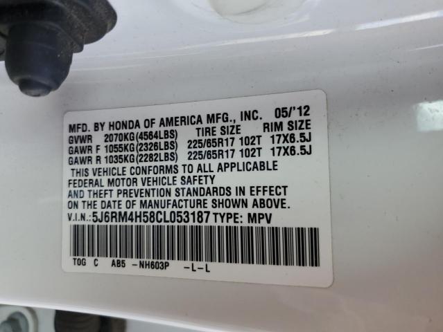 Photo 14 from auction – 2012 HONDA CR-V EX with VIN 5J6RM4H58CL053187