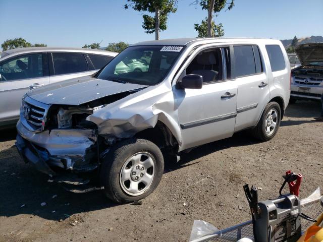 HONDA PILOT LX 2014 with VIN 5FNYF3H22EB020154 - Photo from auction