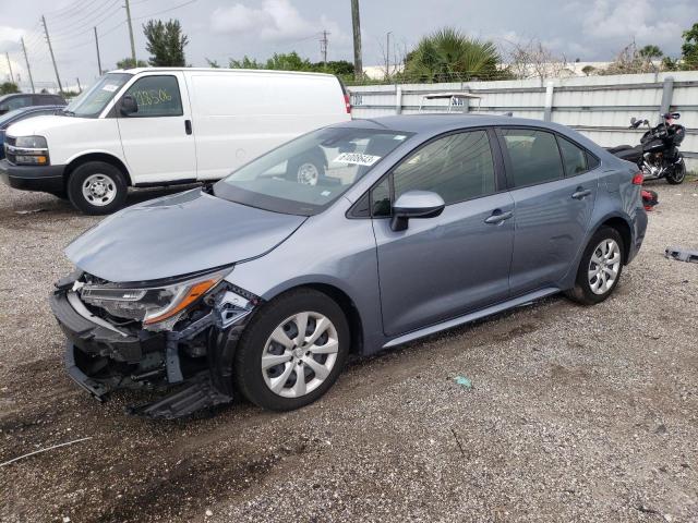 TOYOTA COROLLA LE 2021 with VIN JTDEPMAE6MJ189403 - Photo from auction