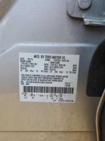 Photo 14 from auction – 2016 FORD EDGE TITAN with VIN 2FMPK4K83GBC52039