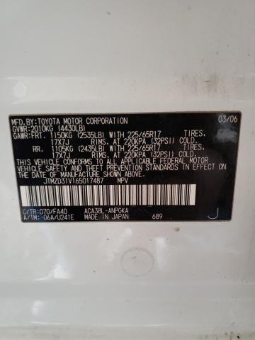 Photo 14 from auction – 2006 TOYOTA RAV4 LIMIT with VIN JTMZD31V165017487