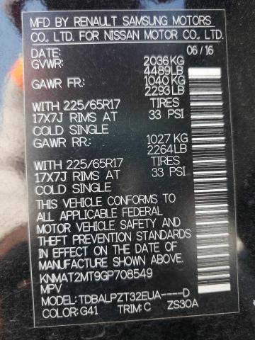 Photo 14 from auction – 2016 NISSAN ROGUE S with VIN KNMAT2MT9GP708549