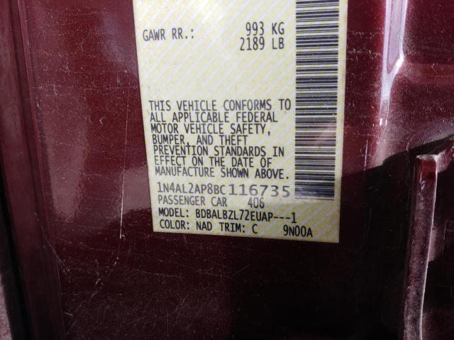 Фото 10 с аукциона – 2011 NISSAN ALTIMA BAS с VIN 1N4AL2AP8BC116735
