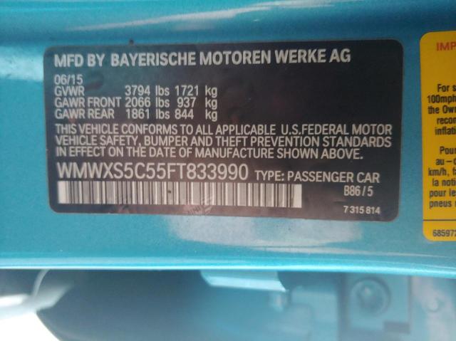 Photo 10 from auction – 2015 MINI COOPER with VIN WMWXS5C55FT833990