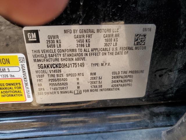 Photo 14 from auction – 2017 BUICK ENCLAVE with VIN 5GAKVCKD3HJ175149