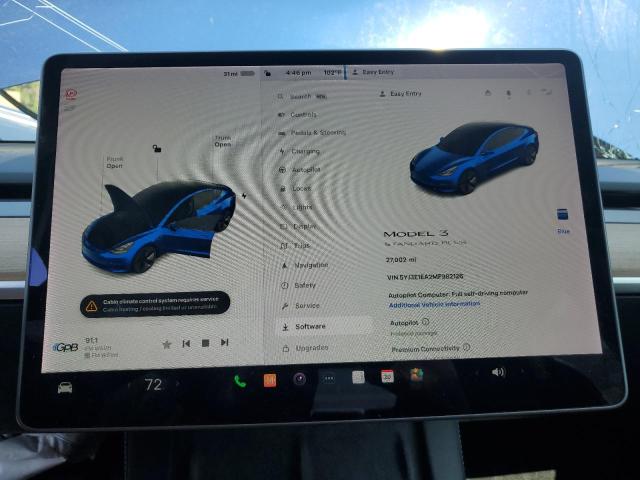 Photo 9 from auction – 2021 TESLA MODEL 3 with VIN 5YJ3E1EA2MF982126