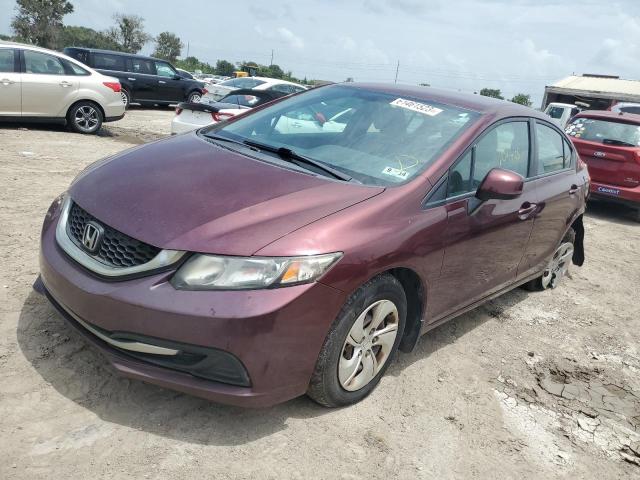 HONDA CIVIC LX 2013 with VIN 19XFB2F52DE080739 - Photo from auction