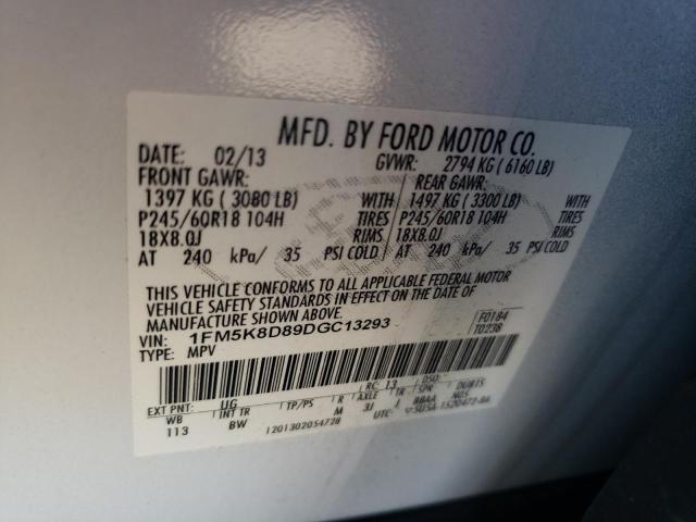 Photo 14 from auction – 2013 FORD EXPLORER X with VIN 1FM5K8D89DGC13293