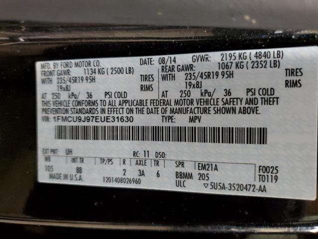 Photo 14 from auction – 2014 FORD ESCAPE TIT with VIN 1FMCU9J97EUE31630
