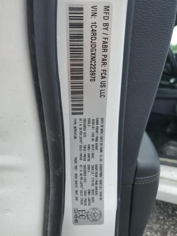 Photo 14 from auction – 2022 DODGE DURANGO GT with VIN 1C4RDJDGXNC223970