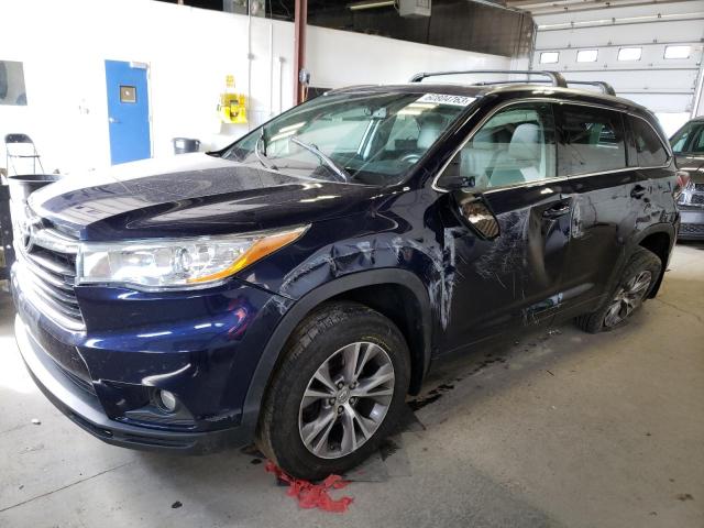 TOYOTA HIGHLANDER 2015 with VIN 5TDJKRFH1FS143982 - Photo from auction
