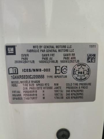 Photo 14 from auction – 2012 GMC ACADIA SLT with VIN 1GKKRSED0CJ209568