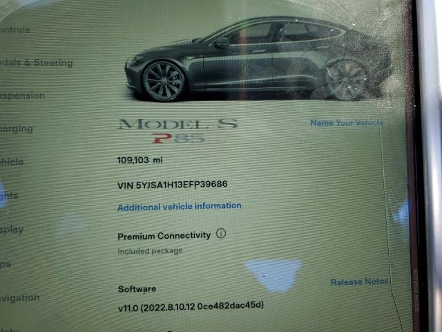 Photo 9 from auction – 2014 TESLA MODEL S with VIN 5YJSA1H13EFP39686