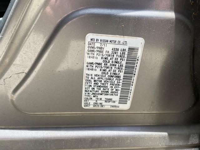 Photo 10 from auction – 2011 NISSAN ROGUE S with VIN JN8AS5MT3BW186704