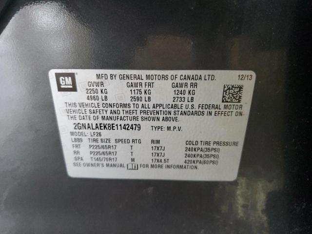 Photo 14 from auction – 2014 CHEVROLET EQUINOX LS with VIN 2GNALAEK8E1142479