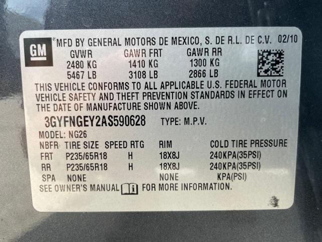 Photo 10 from auction – 2010 CADILLAC SRX with VIN 3GYFNGEY2AS590628