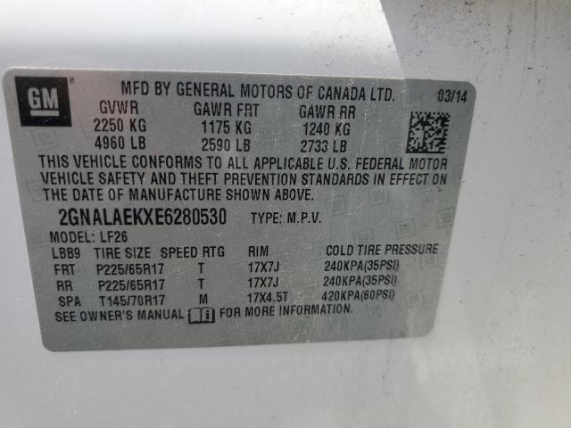 Photo 14 from auction – 2014 CHEVROLET EQUINOX LS with VIN 2GNALAEKXE6280530