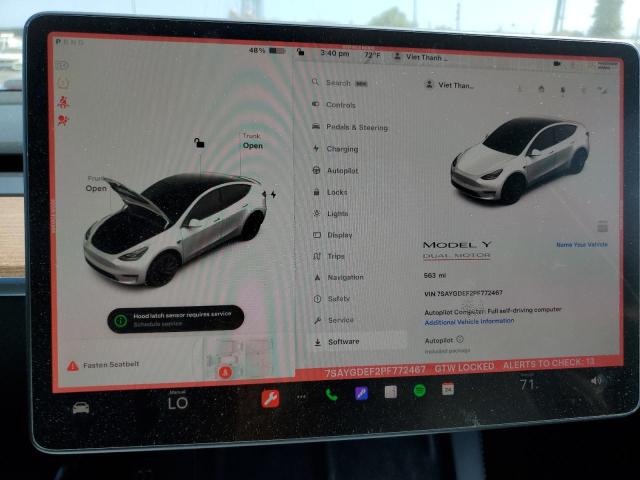 Photo 9 from auction – 2023 TESLA MODEL Y with VIN 7SAYGDEF2PF772467