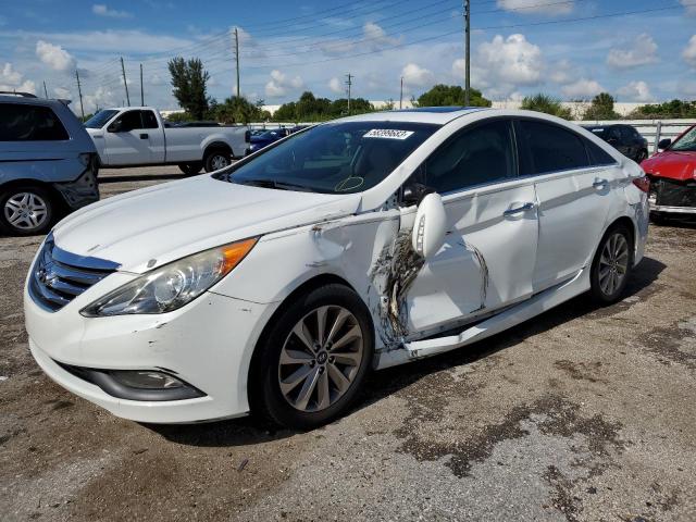 HYUNDAI SONATA SE 2014 with VIN 5NPEC4AC6EH834183 - Photo from auction