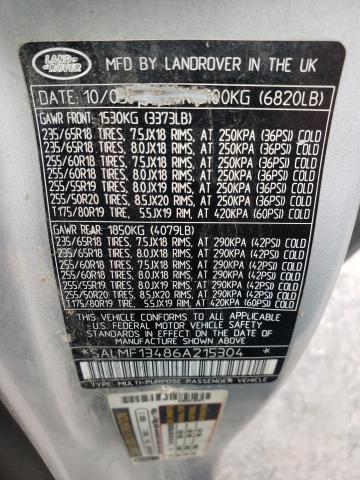 Photo 14 from auction – 2006 LAND ROVER RANGE ROVE with VIN SALMF13486A215304