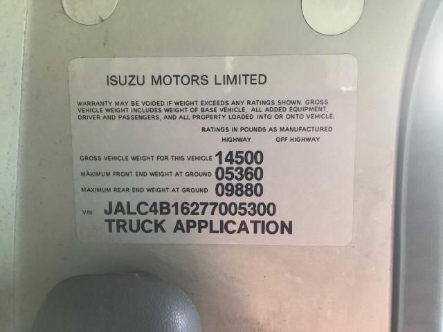Photo 10 from auction – 2007 ISUZU NPR with VIN JALC4B16277005300
