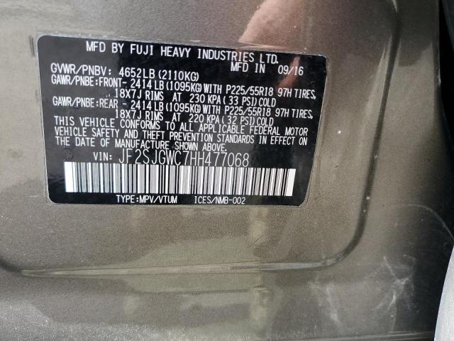 Photo 14 from auction – 2017 SUBARU FORESTER 2 with VIN JF2SJGWC7HH477068