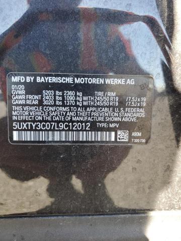 Photo 14 from auction – 2020 BMW X3 SDRIVE3 with VIN 5UXTY3C07L9C12012