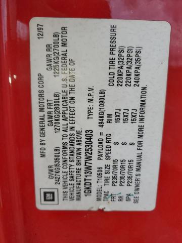 Photo 14 from auction – 1998 GMC JIMMY with VIN 1GKDT13W7W2530403