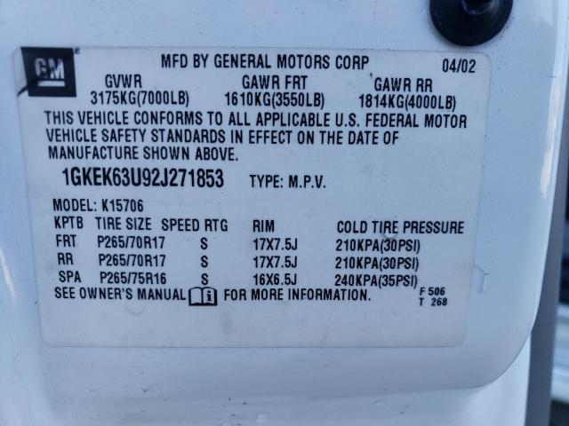 Photo 14 from auction – 2002 GMC DENALI with VIN 1GKEK63U92J271853