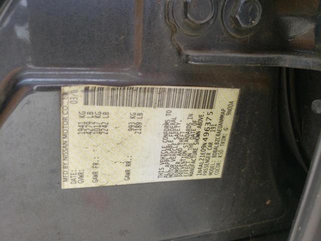 Photo 14 from auction – 2009 NISSAN ALTIMA 2.5 with VIN 1N4AL21E09N496375