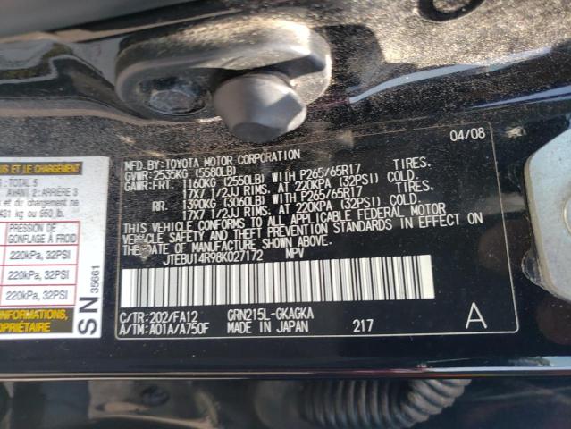 Photo 14 from auction – 2008 TOYOTA 4RUNNER SR with VIN JTEBU14R98K027172