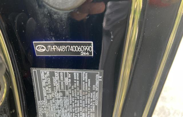 Photo 10 from auction – 2004 LEXUS SC 430 with VIN JTHFN48Y740060990