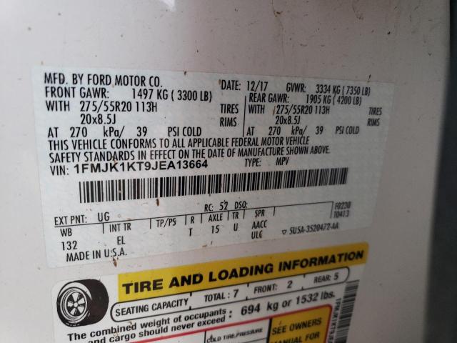 Photo 14 from auction – 2018 FORD EXPEDITION with VIN 1FMJK1KT9JEA13664